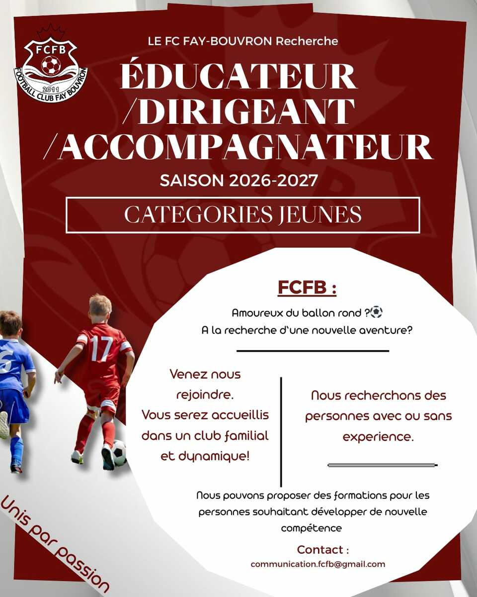 RECHERCHE EDUCATEURS / DIRIGEANTS