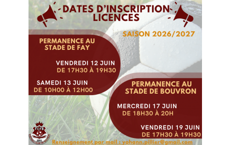 INSCRIPTION 2026/2027